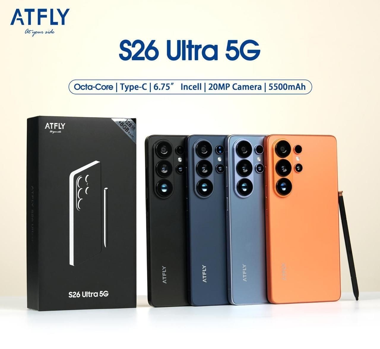 گوشی موبایل atfly طرح s26 ultra