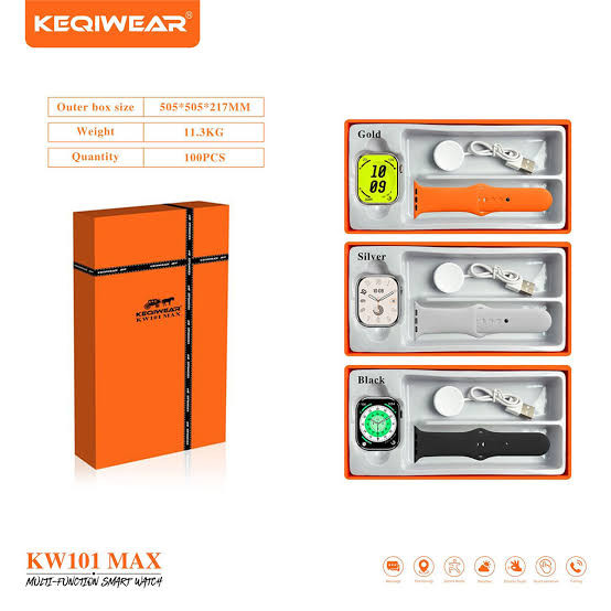 ساعت هوشمند keqiwear مدل Kw 101 Max